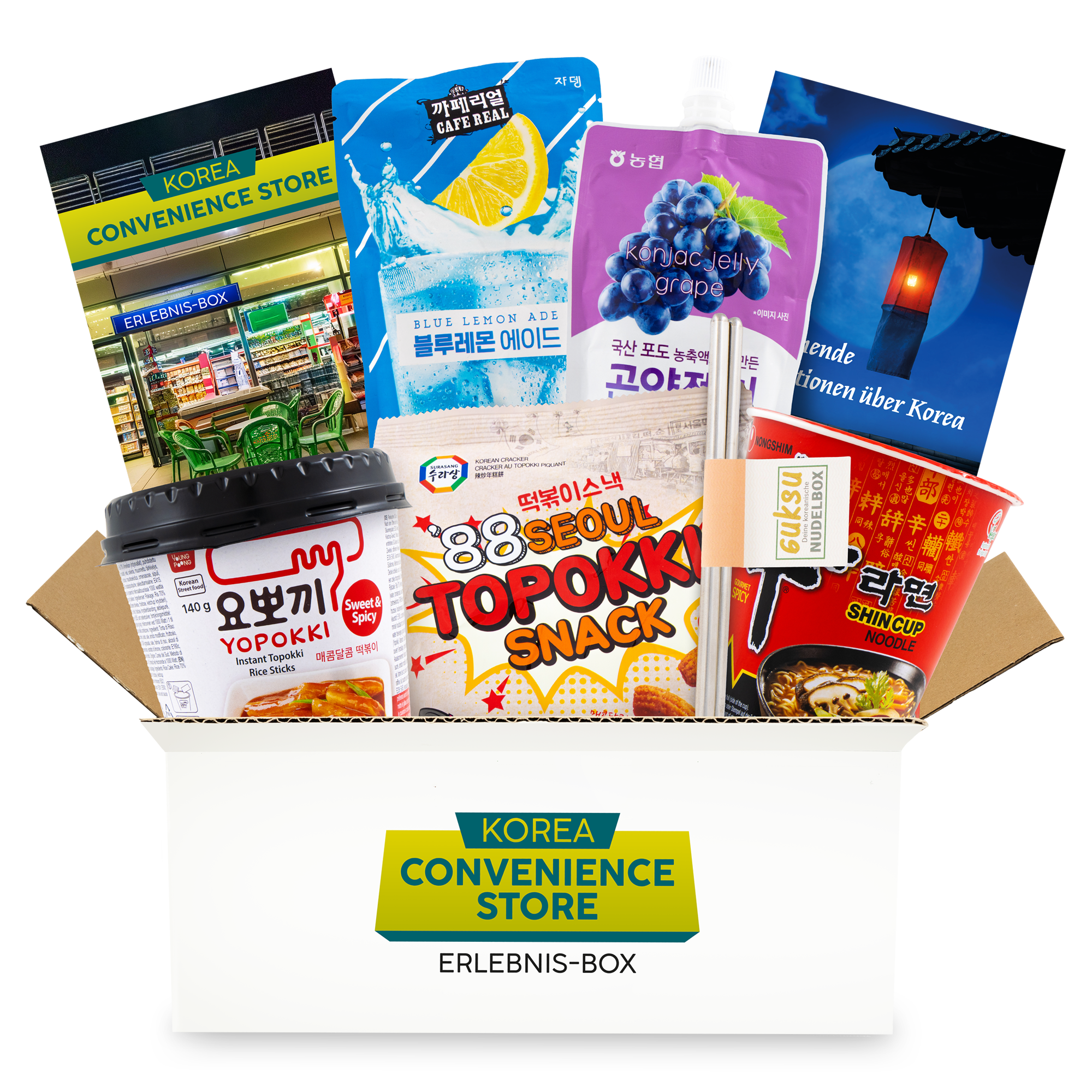 Korea Convenience Store Erlebnis-Box: Überraschungsbox mit koreanischen Supermarkt-Artikeln