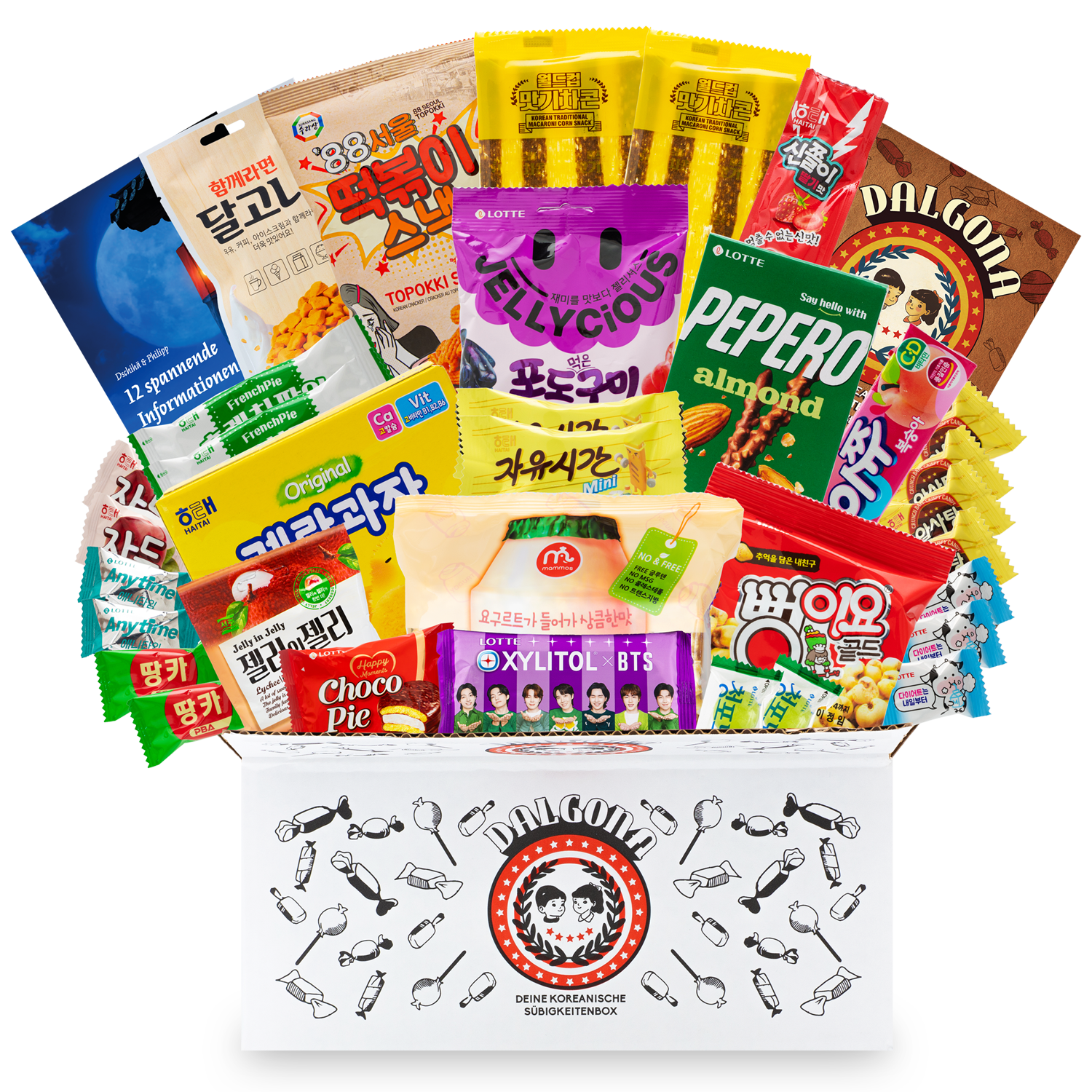 Dalgona: Surprise box with over 30 Korean sweets