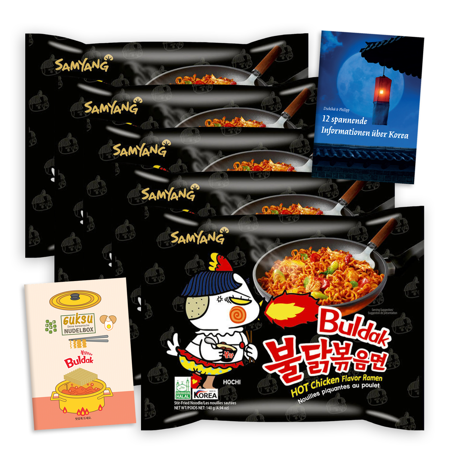 Guksu Buldak Instant-Nudeln Sets: Samyang Buldak Ramyeon (11 Geschmacksrichtungen)