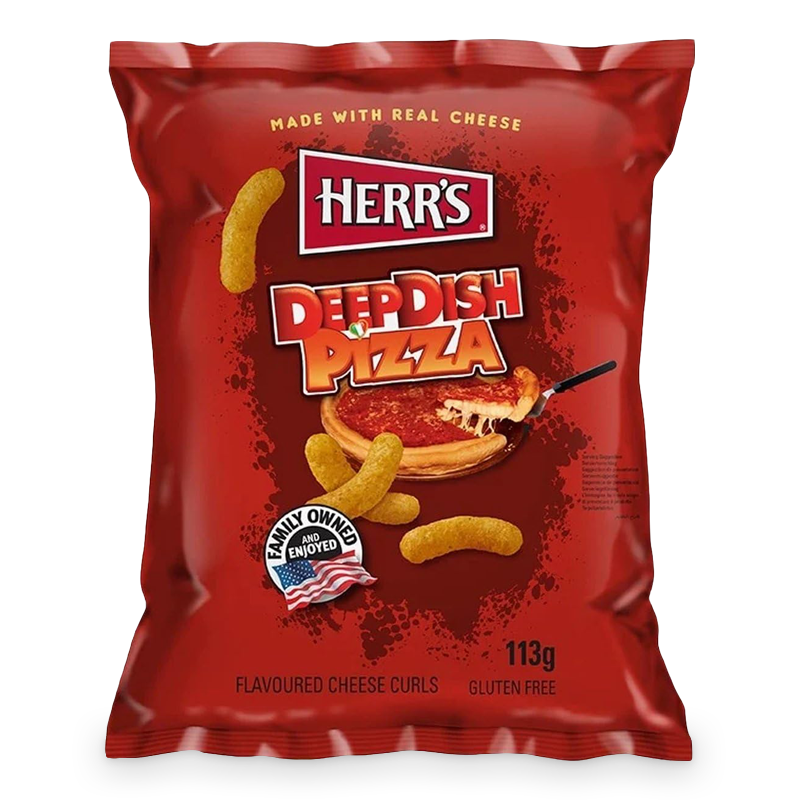 HERR'S Cheese Curls: Delicious cheese chips from the USA (3 flavors)
