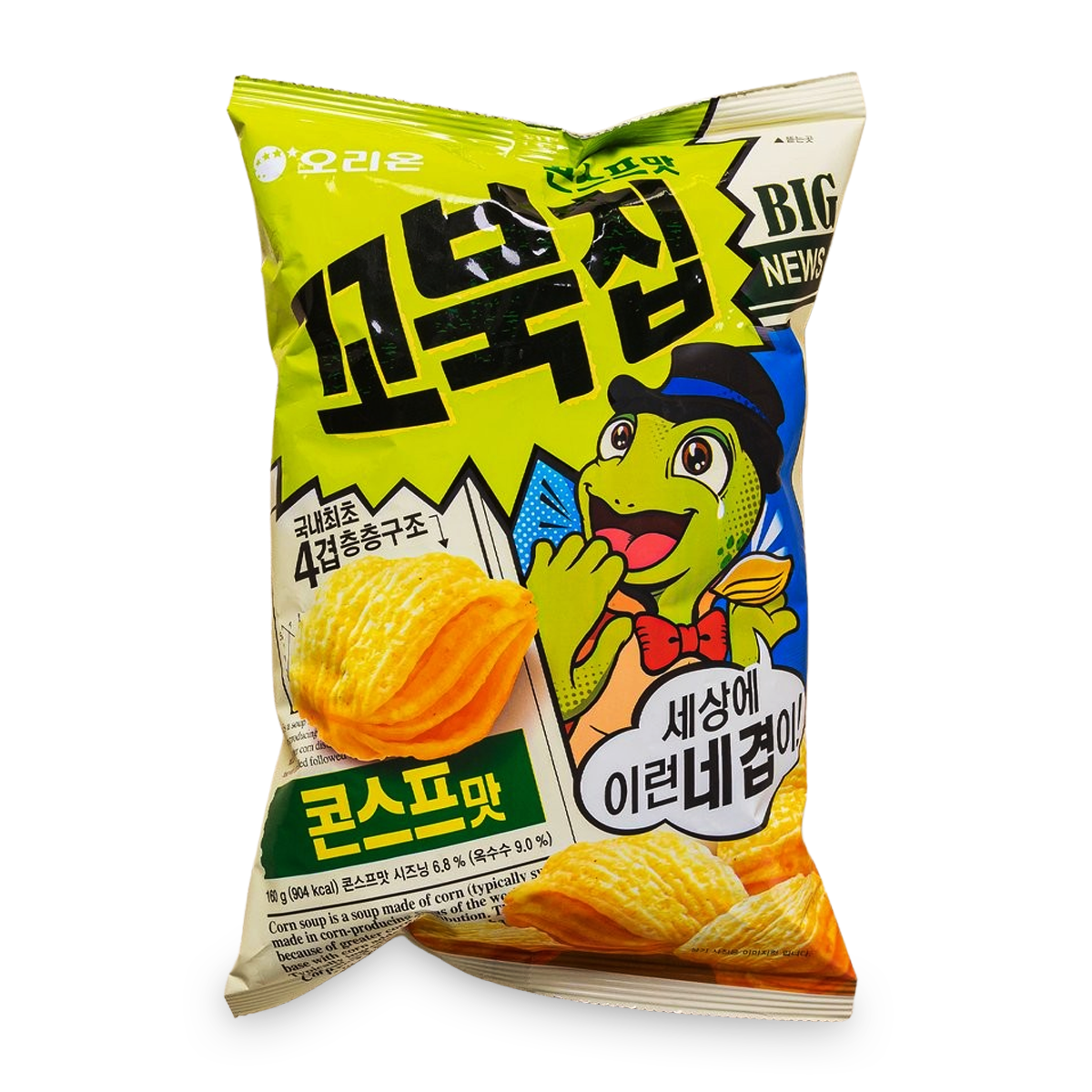 Orion Kobuk Turtle Chips: A Korean snack with corn flavor