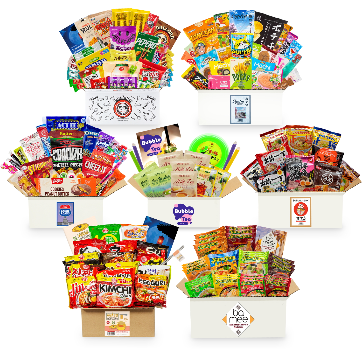 ViaMundi Experience: 7 surprise boxes with sweets, instant noodles and drinks