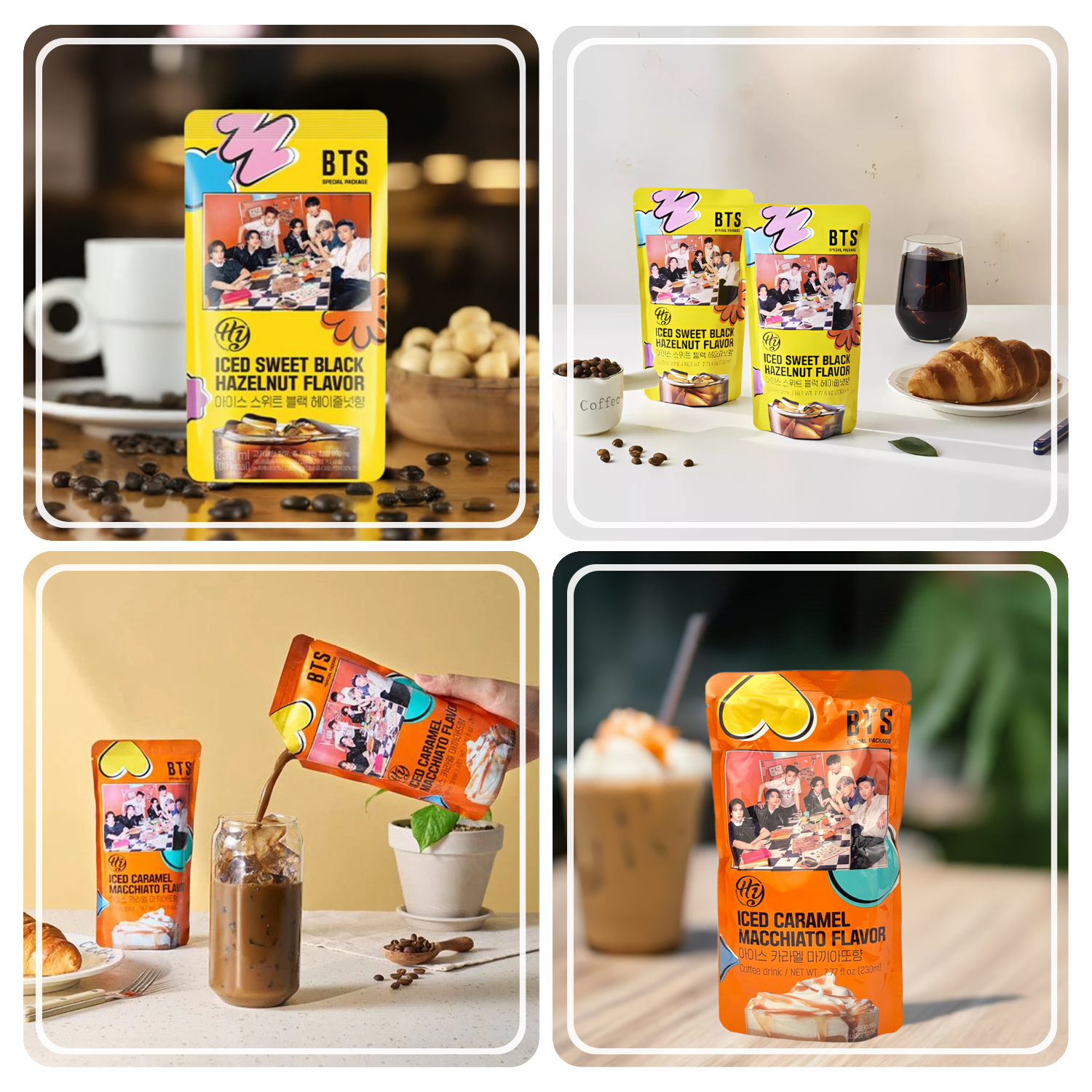 BTS Iced Coffee: Koreanische Kaffeegetränke für K-Pop Fans (2 Geschmacksrichtungen)