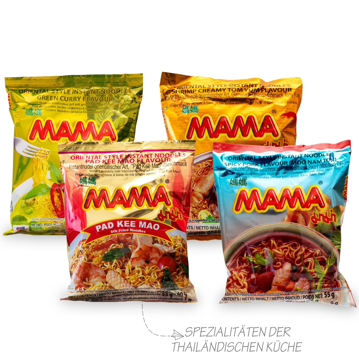 Ba Mee: Surprise box with 30 Thai MAMA or YUMYUM instant noodles