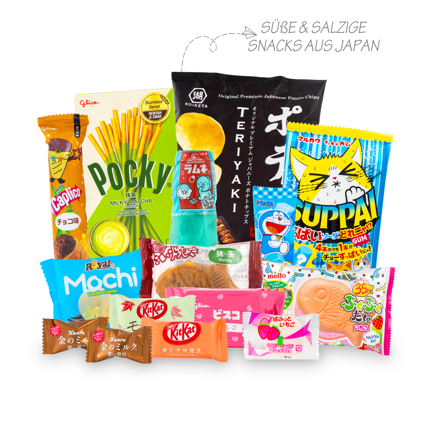 Snack bundle: 2 candy boxes from Korea and Japan