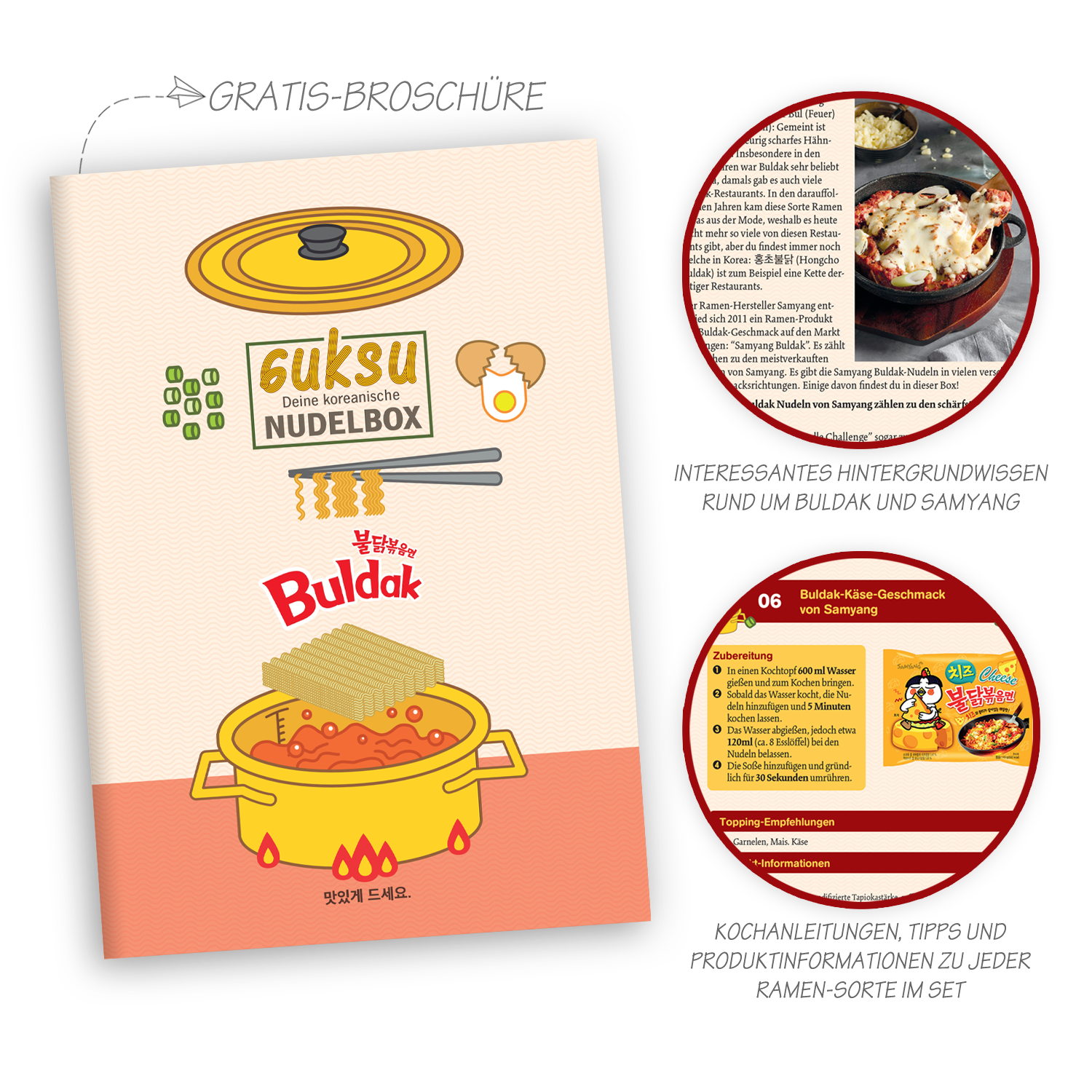 Guksu Buldak Instant-Nudeln Sets: Samyang Buldak Ramyeon (10 Geschmacksrichtungen)