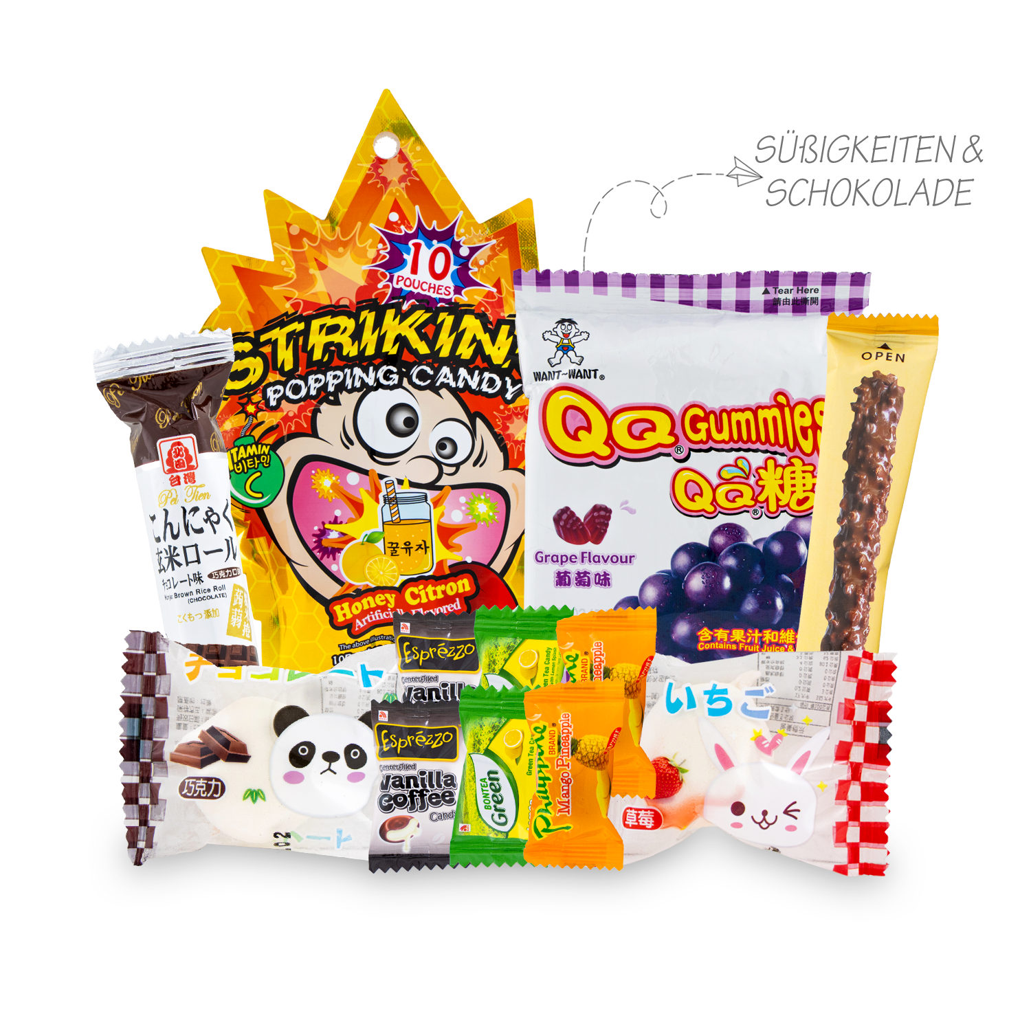 Asian Sweets Box: Surprise box with over 30 snacks from Asia