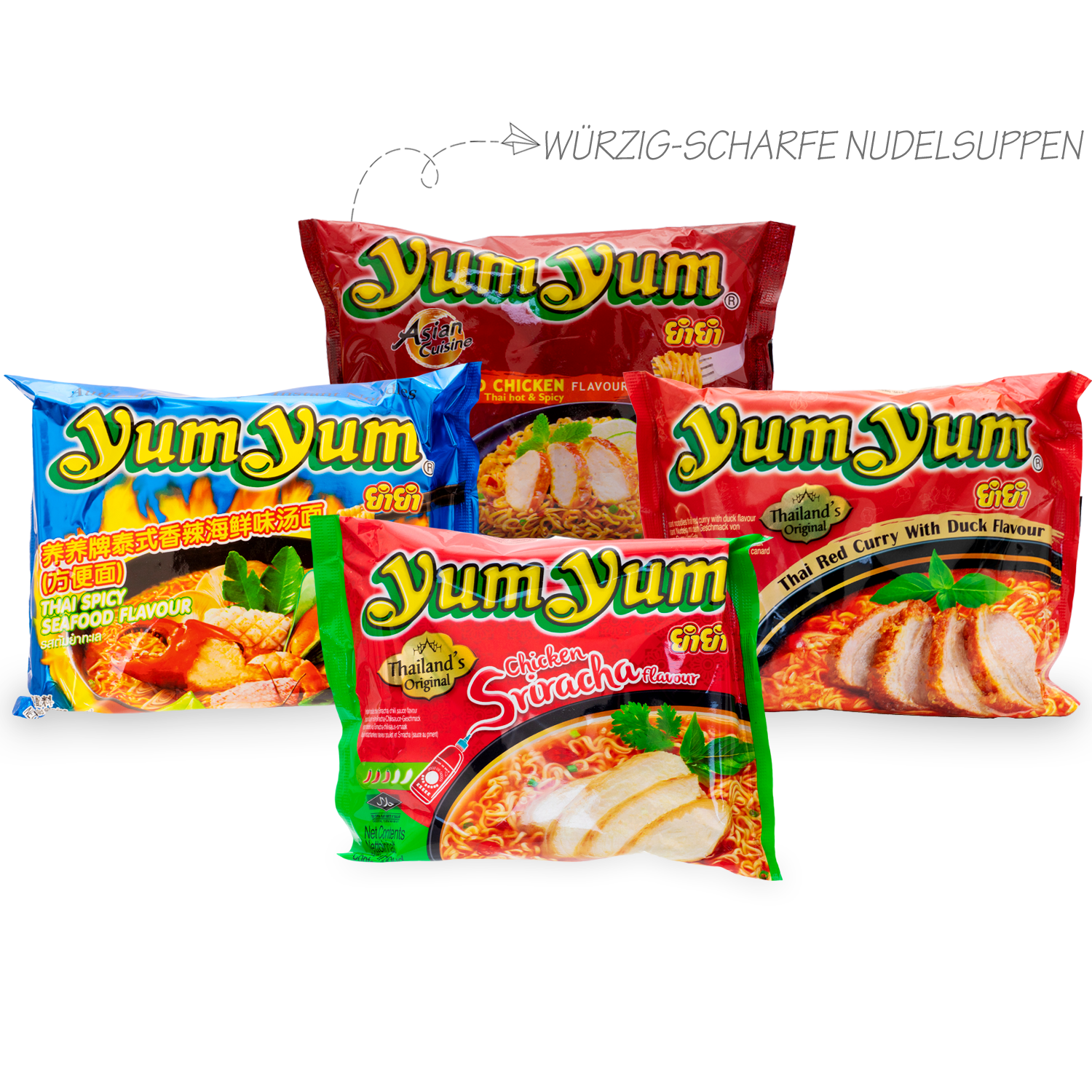 Ba Mee: Surprise box with 30 Thai MAMA or YUMYUM instant noodles