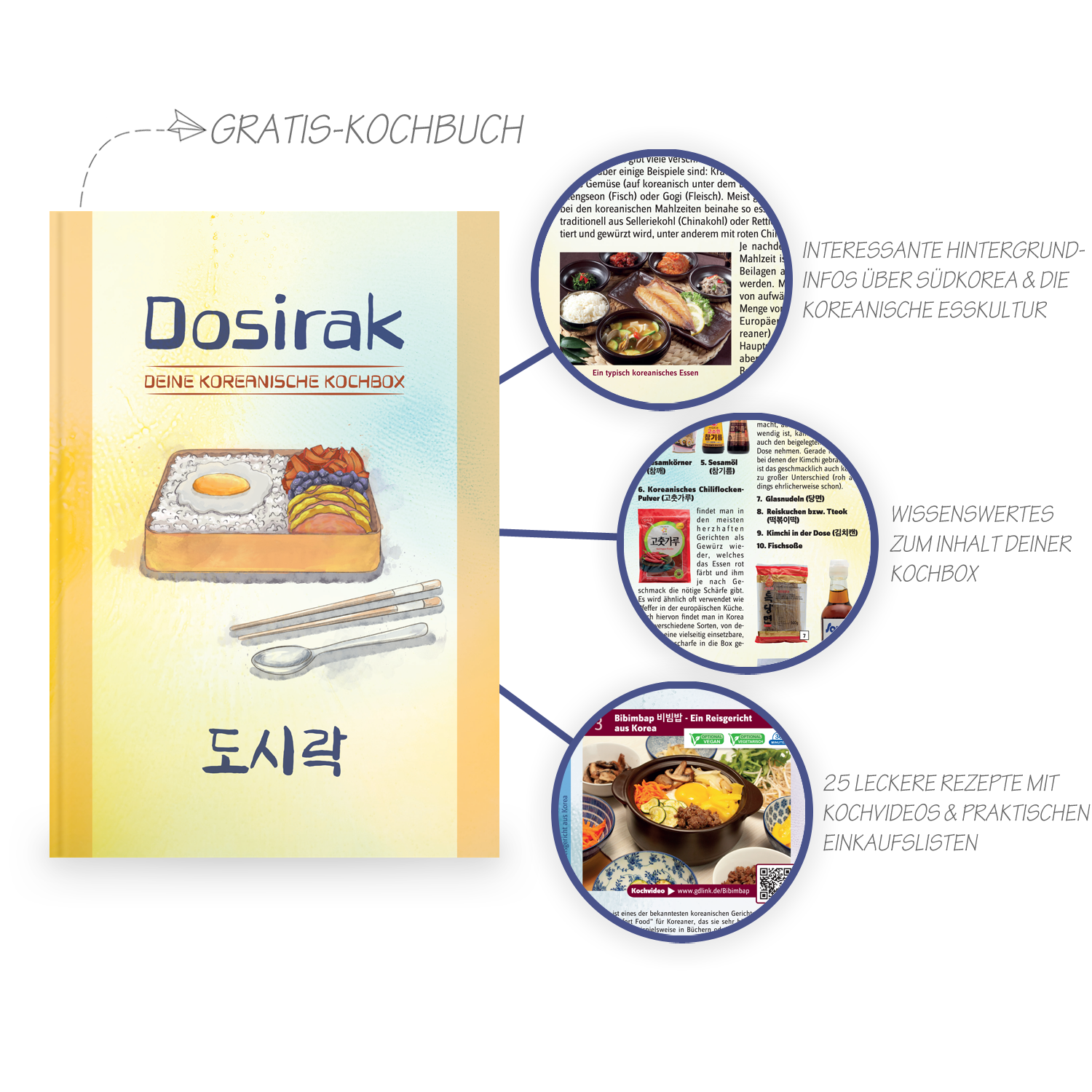 Dosirak: Korea cooking box for cooking 25 Korean recipes