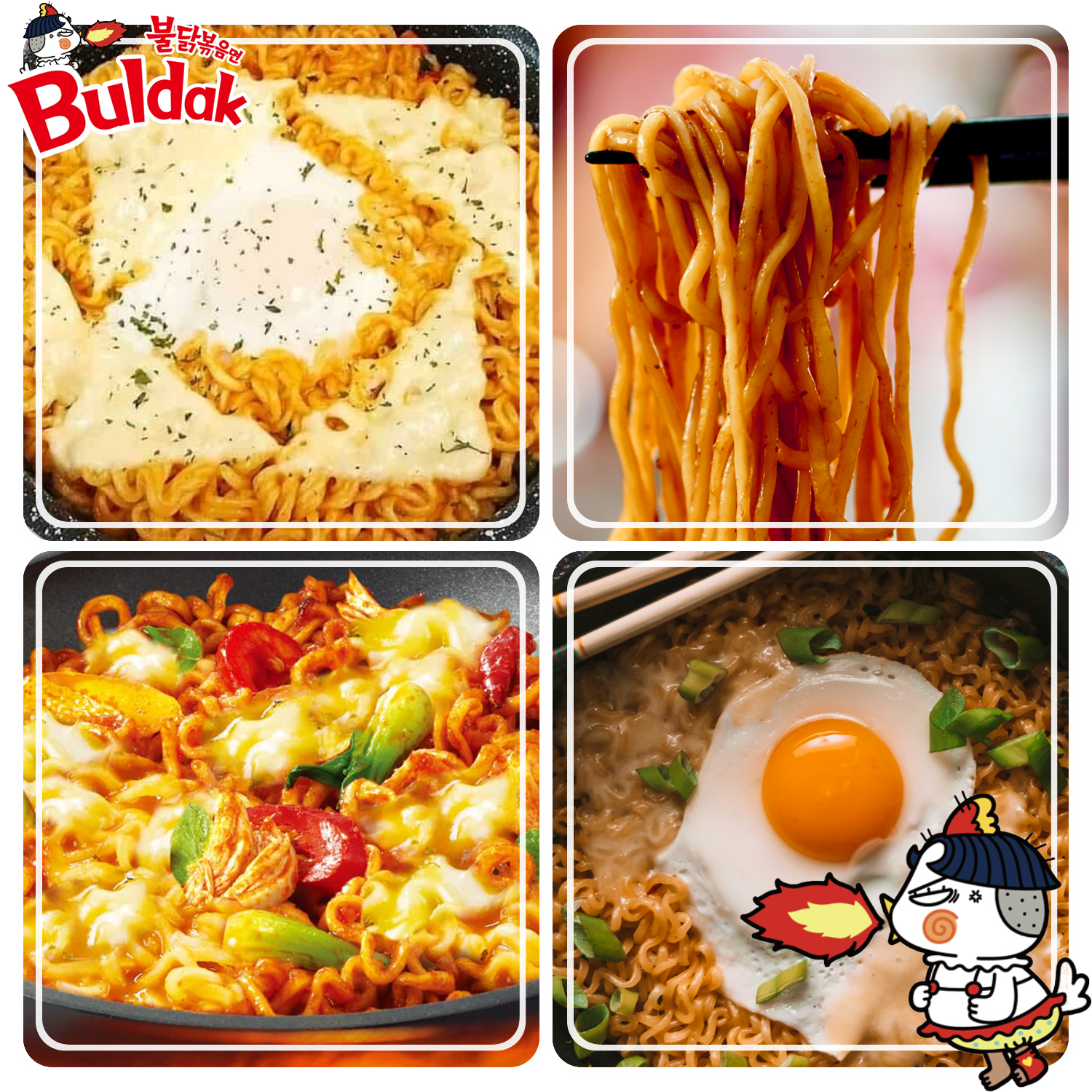 Guksu Buldak Instant-Nudeln Sets: Samyang Buldak Ramyeon (10 Geschmacksrichtungen)
