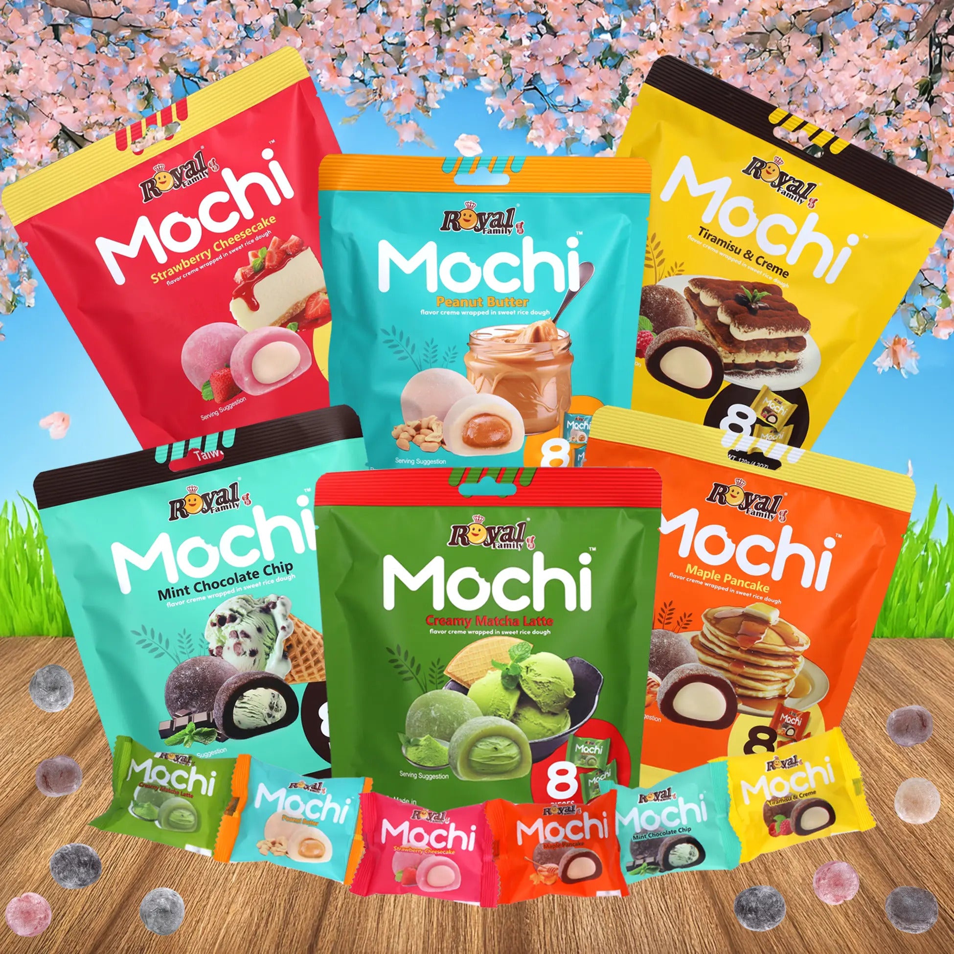 Royal Family Mochi mit Füllung (7 Geschmacksrichtungen)