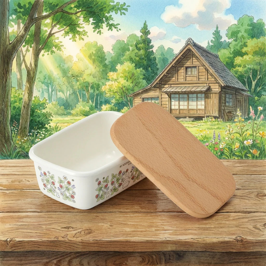 Mein Nachbar Totoro: Butterdose mit Holzdeckel