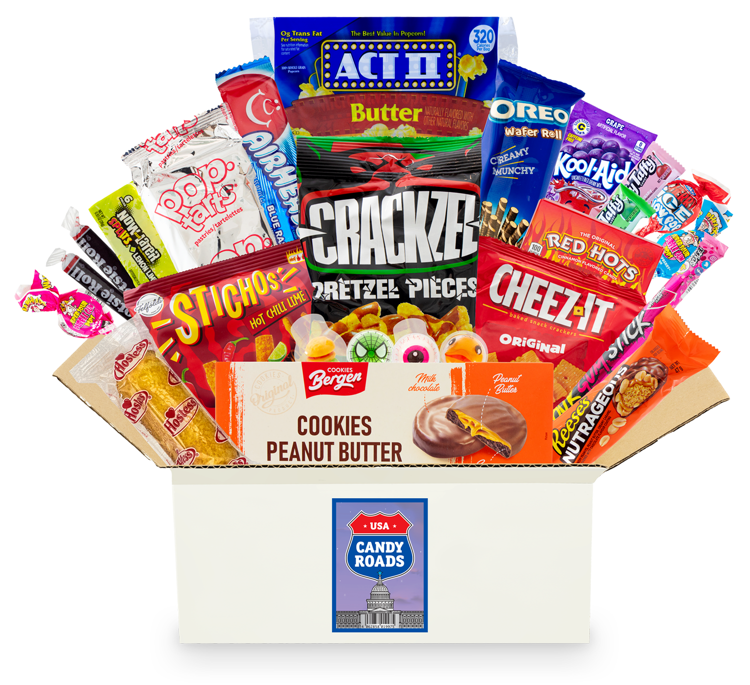Candy Roads: Surprise box with over 20 American candies