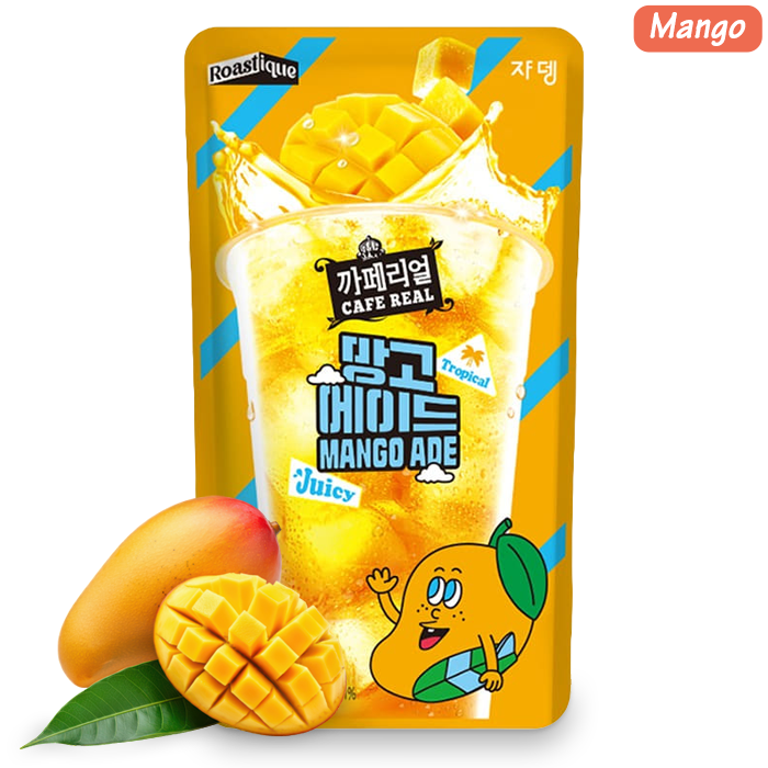 Cafe Real Flavored Ade: Koreanisches Fruchtgetränk im Beutel (6 Geschmacksrichtungen)