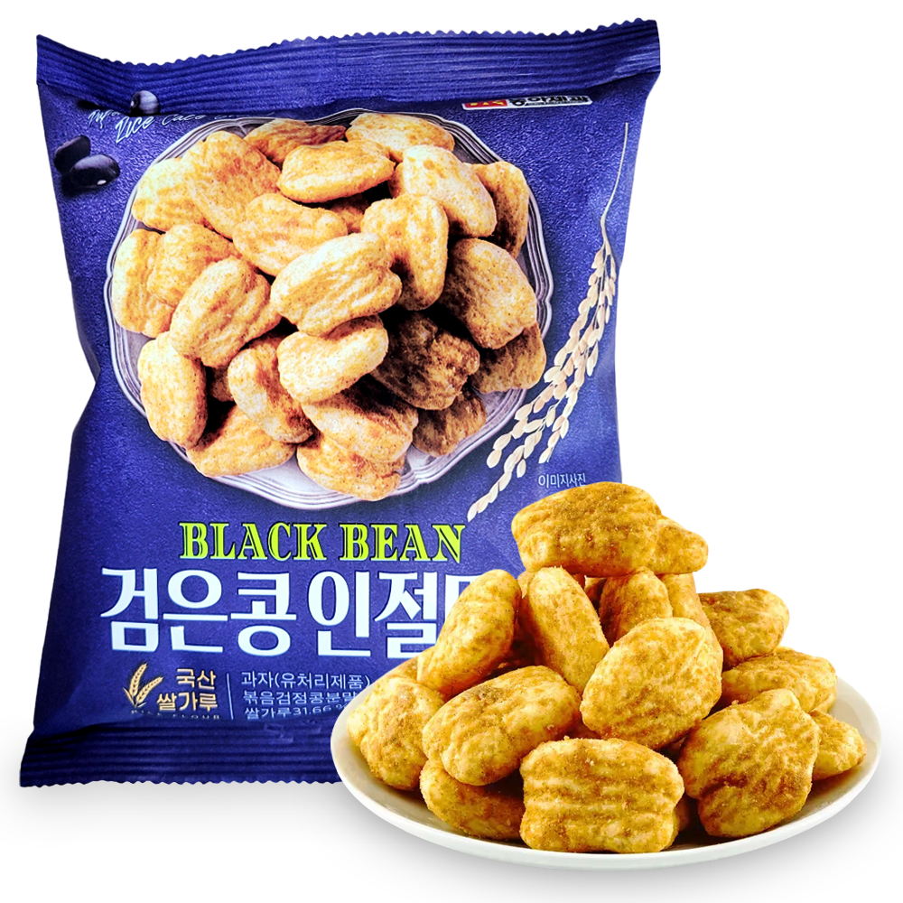 Injeolmi Black Bean Snack: Ein koreanischer Reiskuchensnack