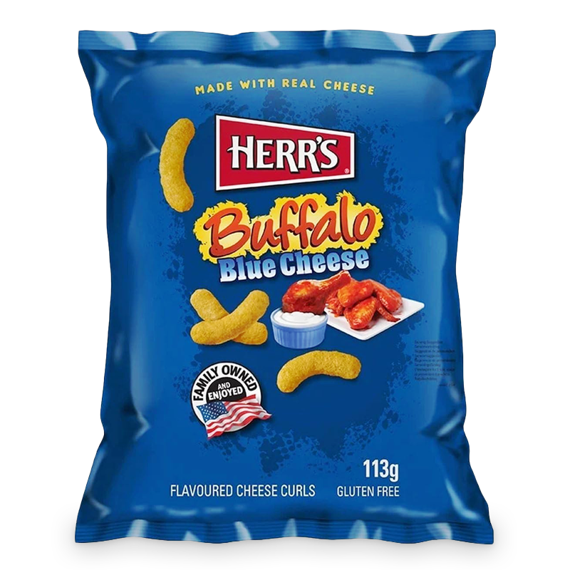 Herr's Jalapeño Cheese Curls: Delicious cheese chips from the USA