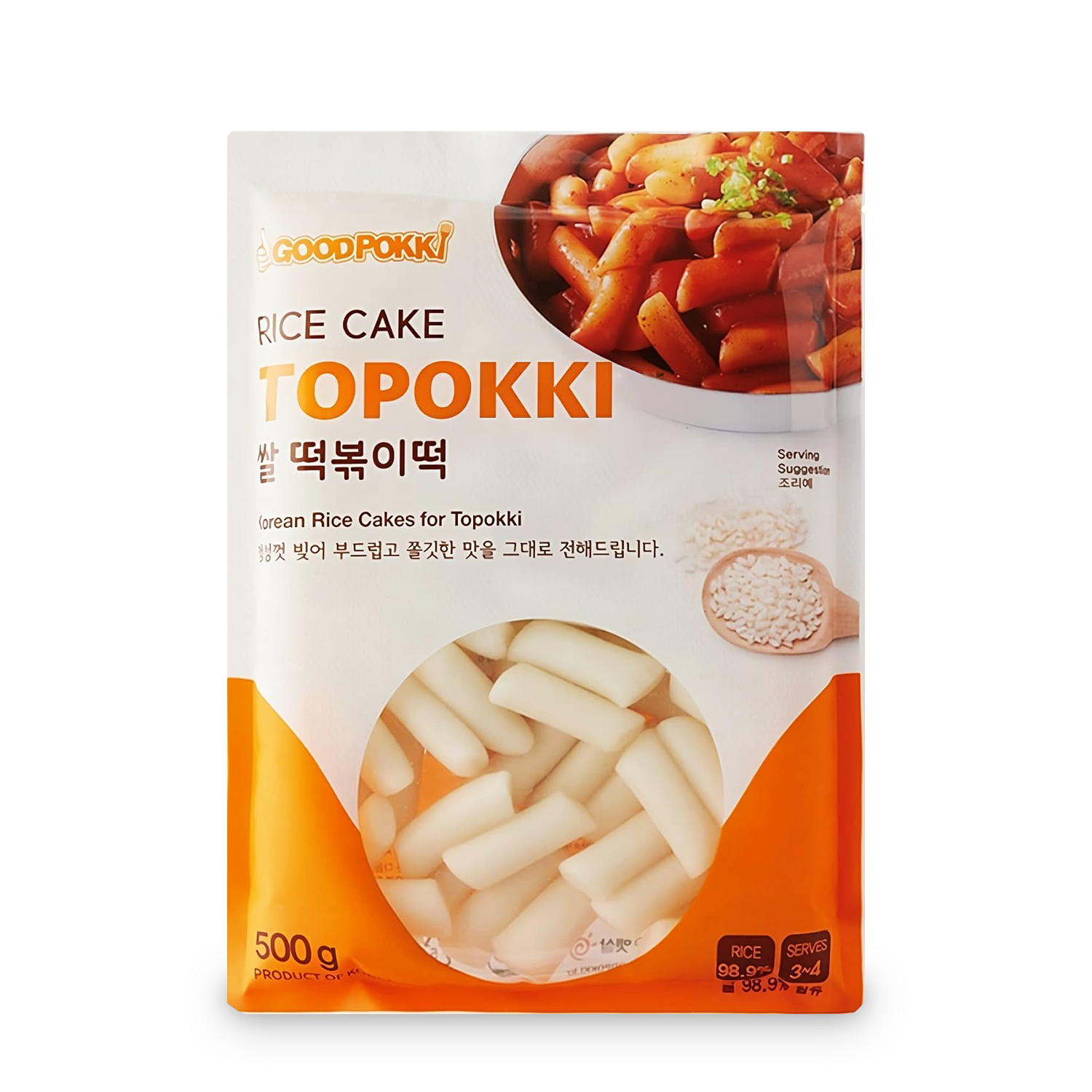 Tteokbokki: 500g Koreanische Reiskuchen-Sticks