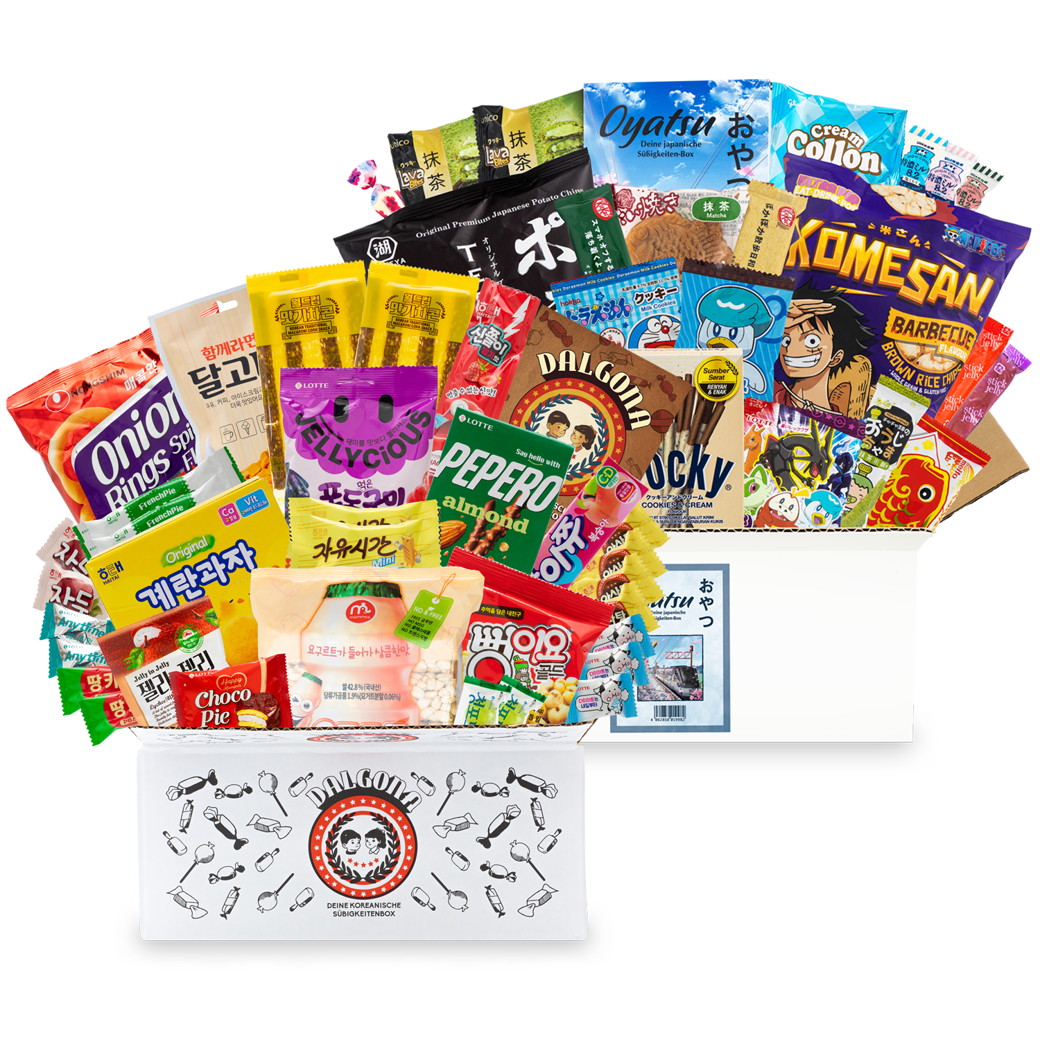 Snack bundle: 2 candy boxes from Korea and Japan