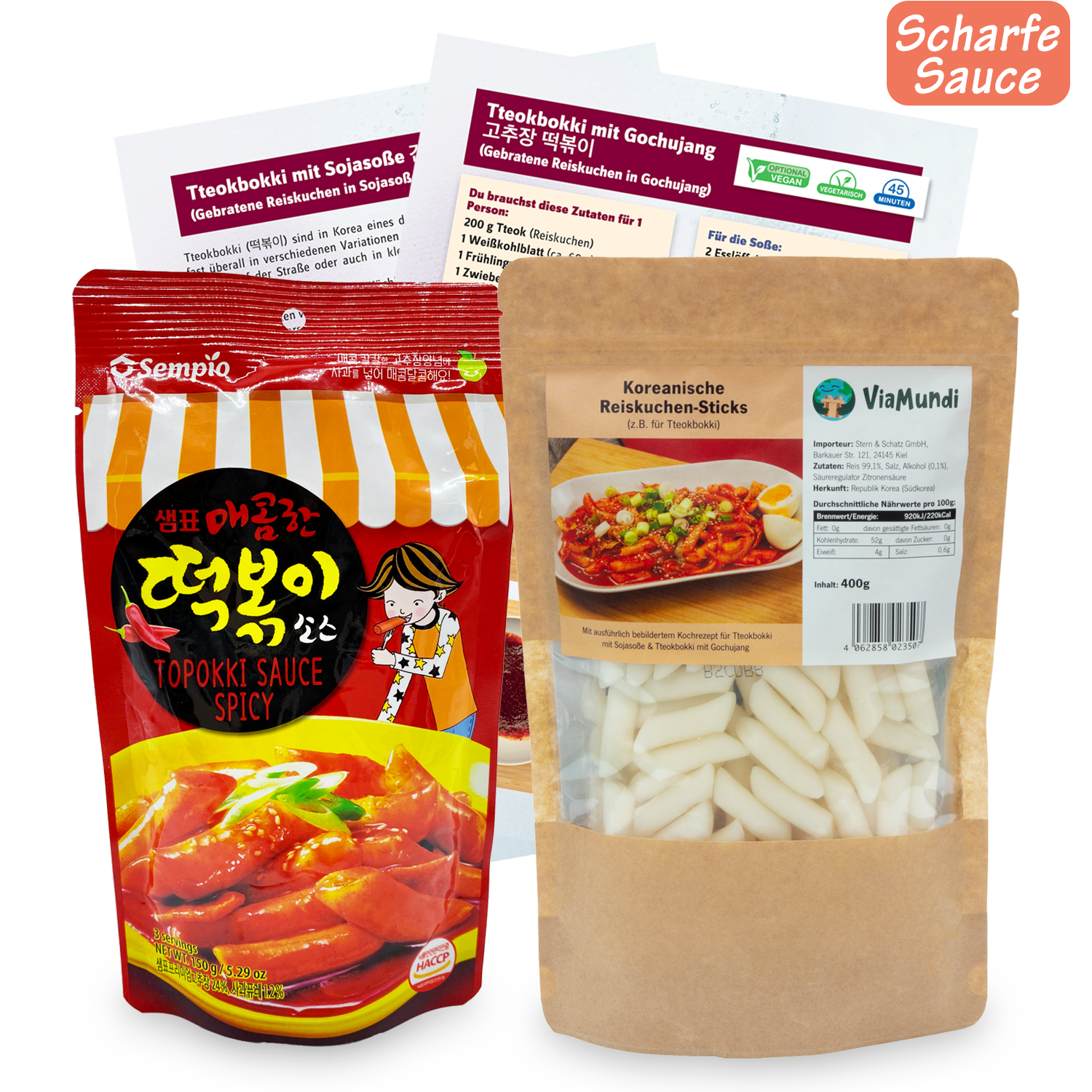 Tteokbokki Korean rice cake cooking box