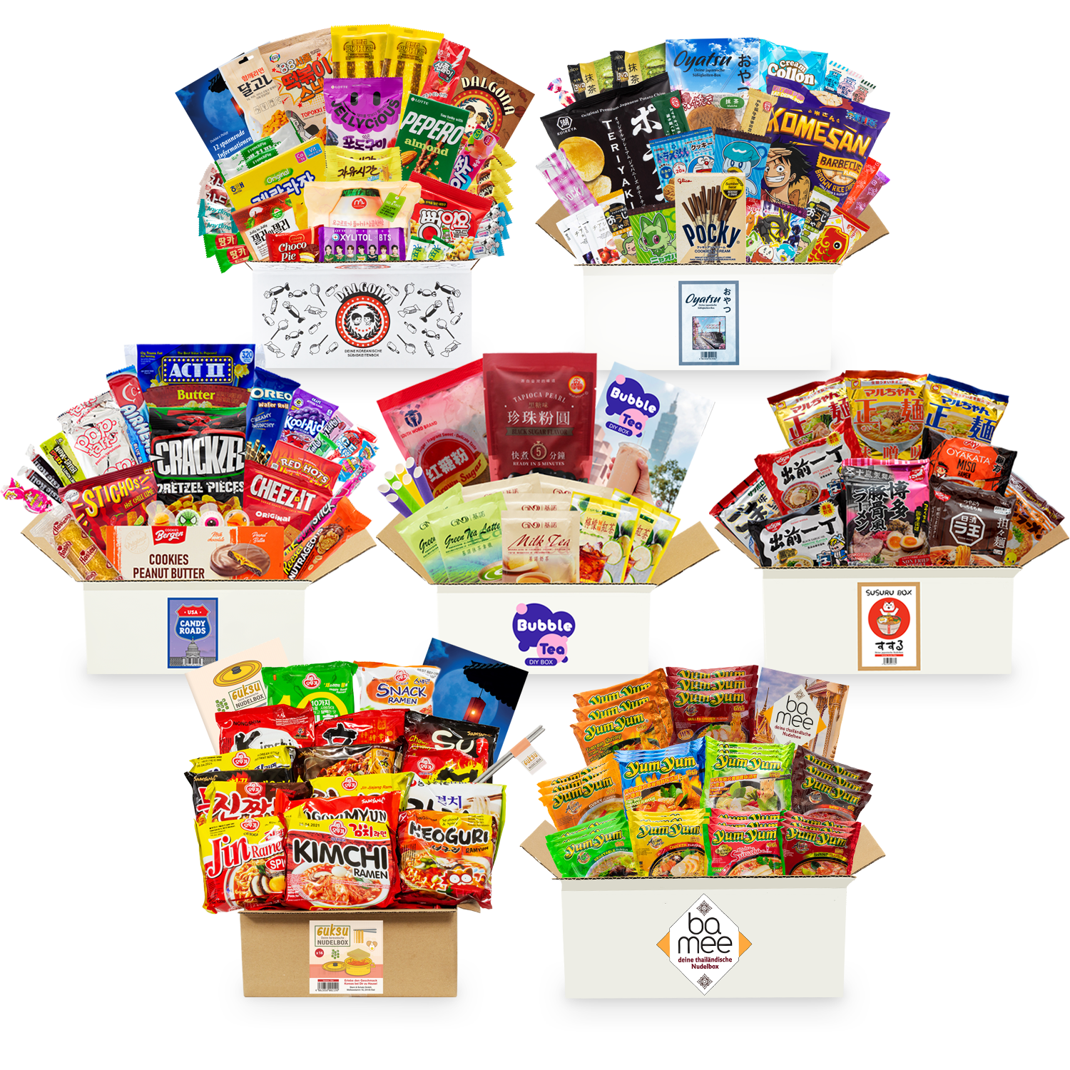 ViaMundi Experience: 7 surprise boxes with sweets, instant noodles and drinks