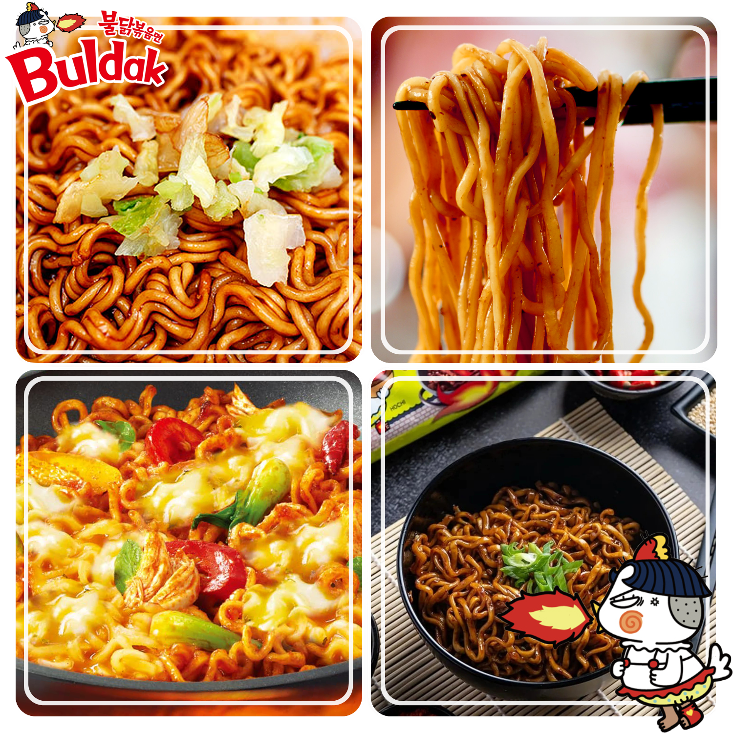 Guksu Buldak Jjajang: Set mit 5x Samyang Buldak Instant-Nudeln