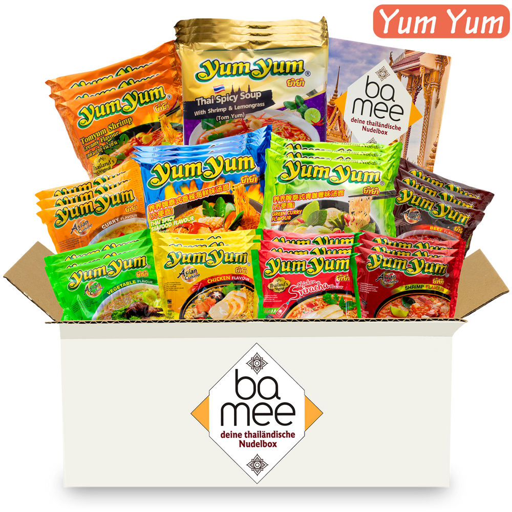 Ba Mee: Surprise box with 30 Thai MAMA or YUMYUM instant noodles
