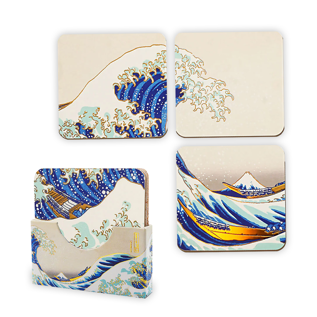 Die große Welle vor Kanagawa: Untersetzer Set