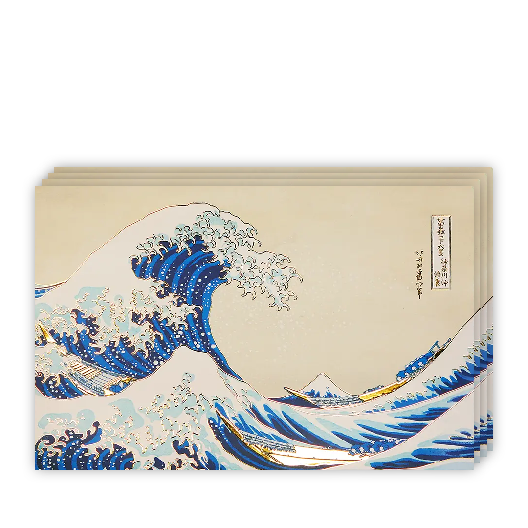 Die Große Welle vor Kanagawa: Satz von 4 Tischsets